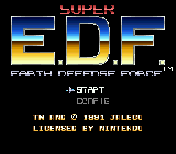 Super Earth Defense Force Title Screen